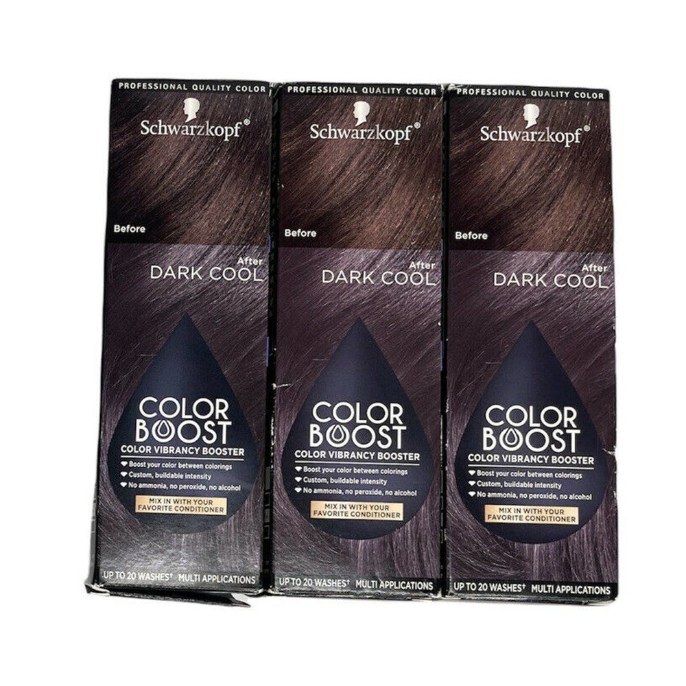 Schwarzkopf Professional Color Boost Vibrancy Booster for Hair Dark Cool Lot 3‎